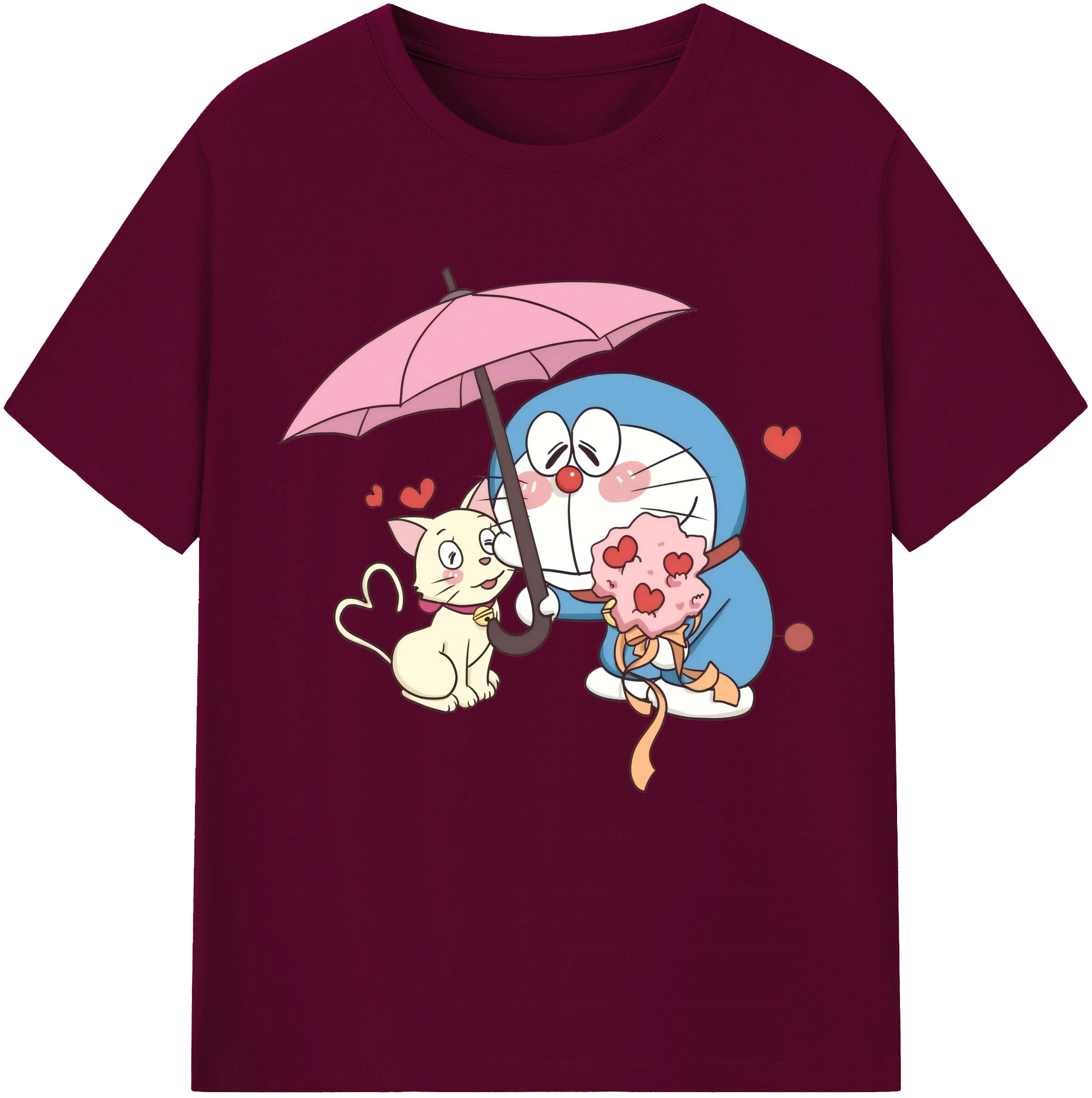 （画像用） ドラえもん Doraemon レディースカジュアルプリントTシャツ（綿100％）